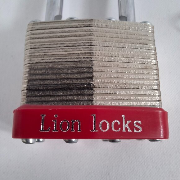 Lion Locks 2  Keyed-Alike Padlocks w/ 1.25" Shackle, 4 Keys Hardened Steel Case - Picture 2 of 9